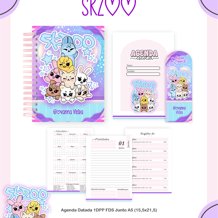 Arquivo Encadernação Escolar 2026 Skzoo 4