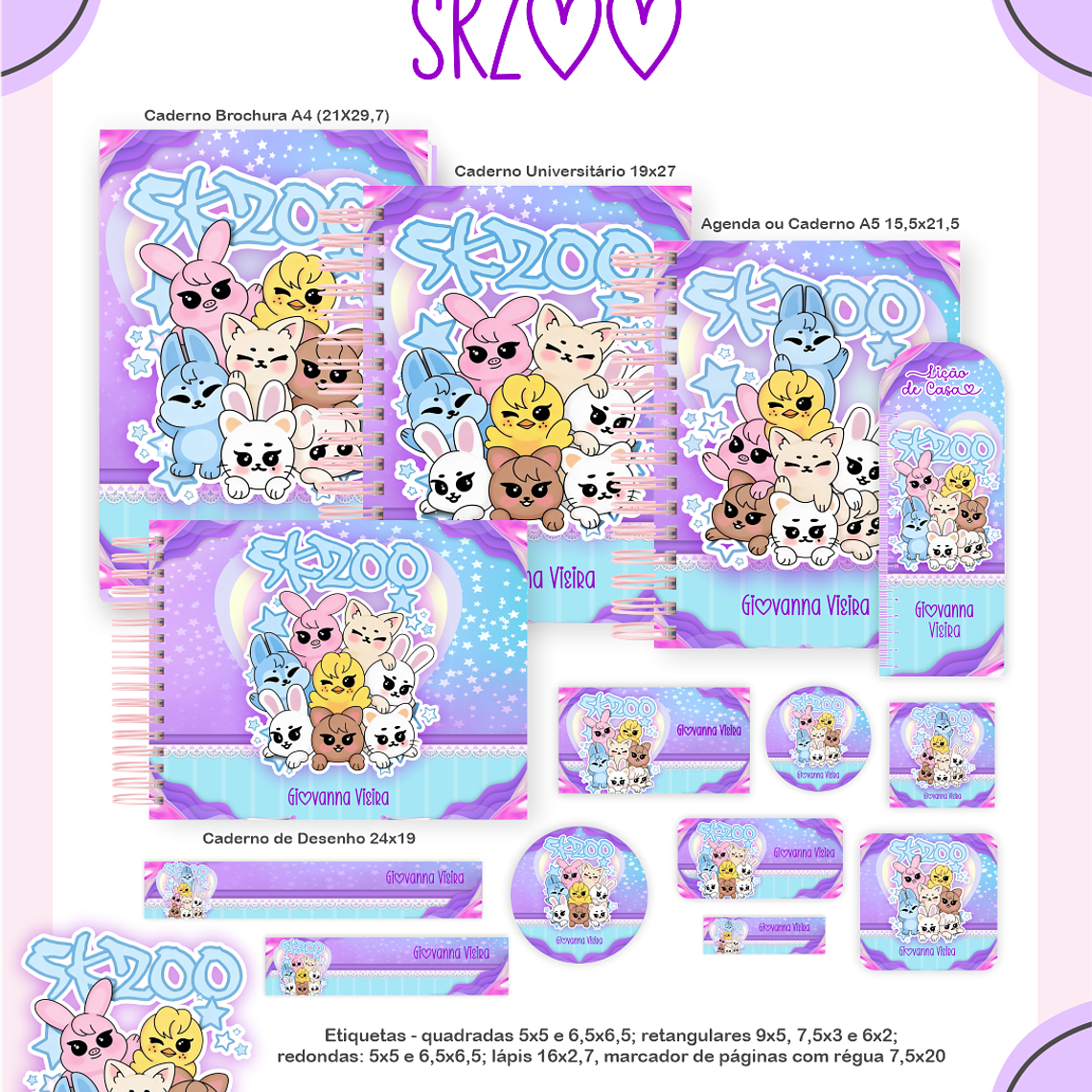 Arquivo Encadernação Escolar 2026 Skzoo 1