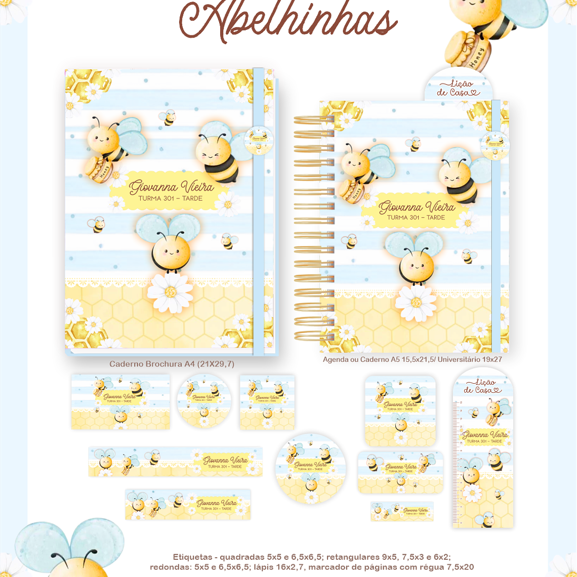 Arquivo Encadernação Escolar 2026 Abelhinhas 2