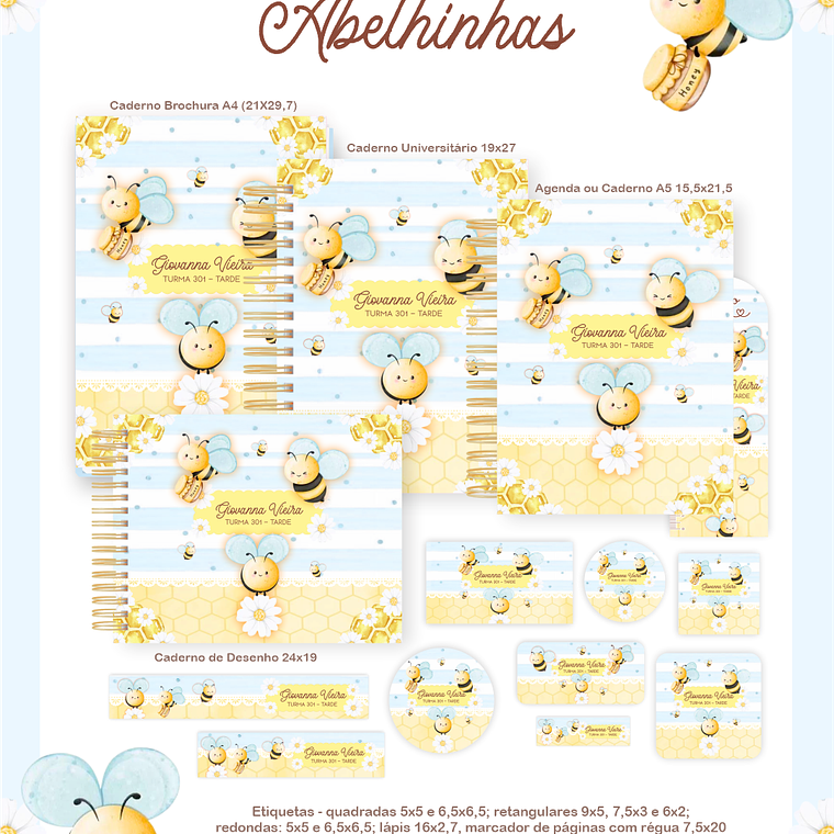 Arquivo Encadernação Escolar 2026 Abelhinhas 1