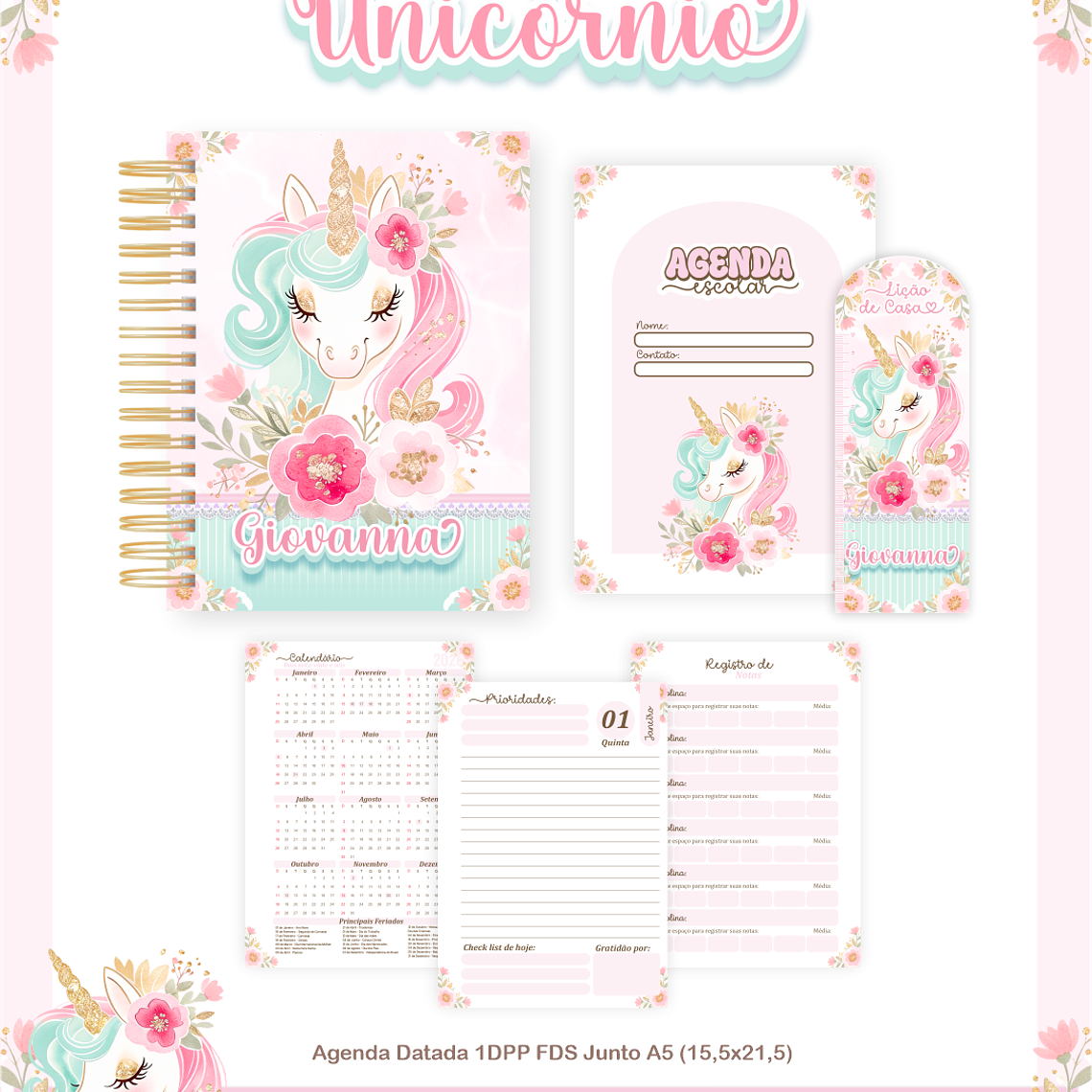 Arquivo Encadernação Escolar 2026 Unicórnio 3