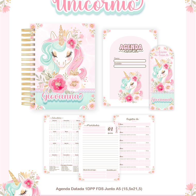 Arquivo Encadernação Escolar 2026 Unicórnio 3