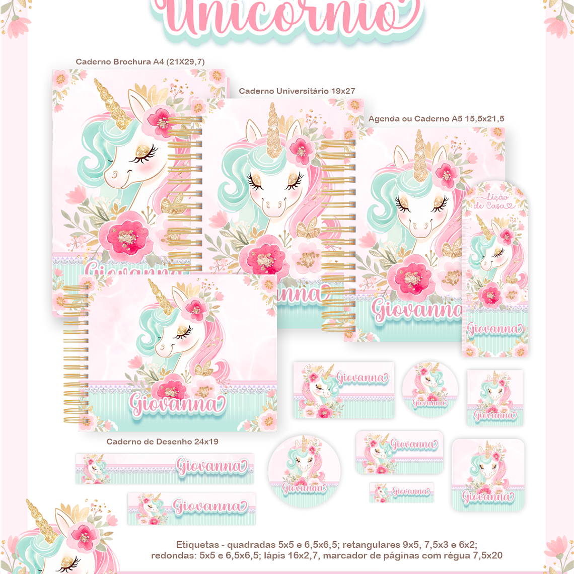Arquivo Encadernação Escolar 2026 Unicórnio 1