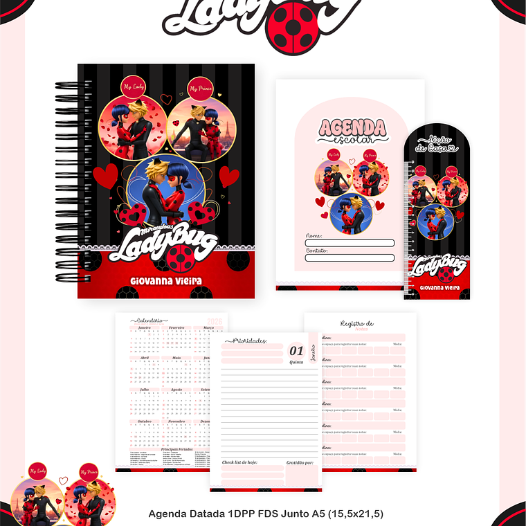 Arquivo Encadernação Escolar 2026 Lady Bug 4