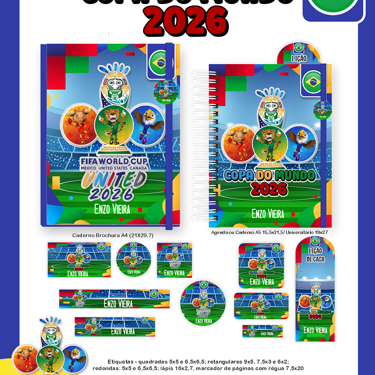 Arquivo Encadernação Escolar Copa do Mundo 2026 2