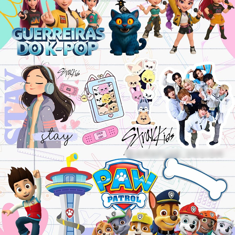 Kit Digital para Etiquetas Escolares 60 TEMAS 9