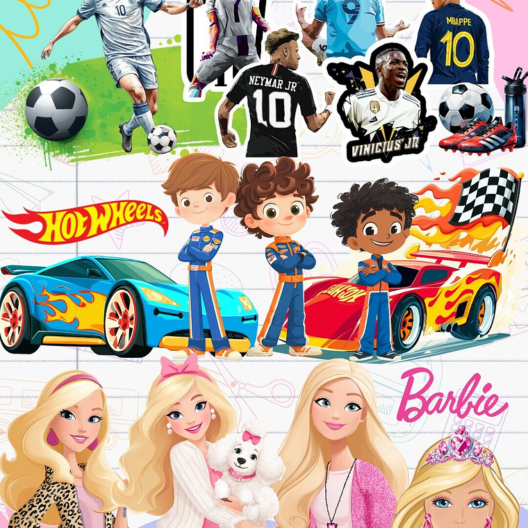 Kit Digital para Etiquetas Escolares 60 TEMAS 11