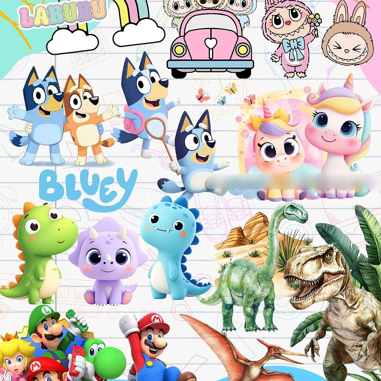 Kit Digital para Etiquetas Escolares 60 TEMAS 12