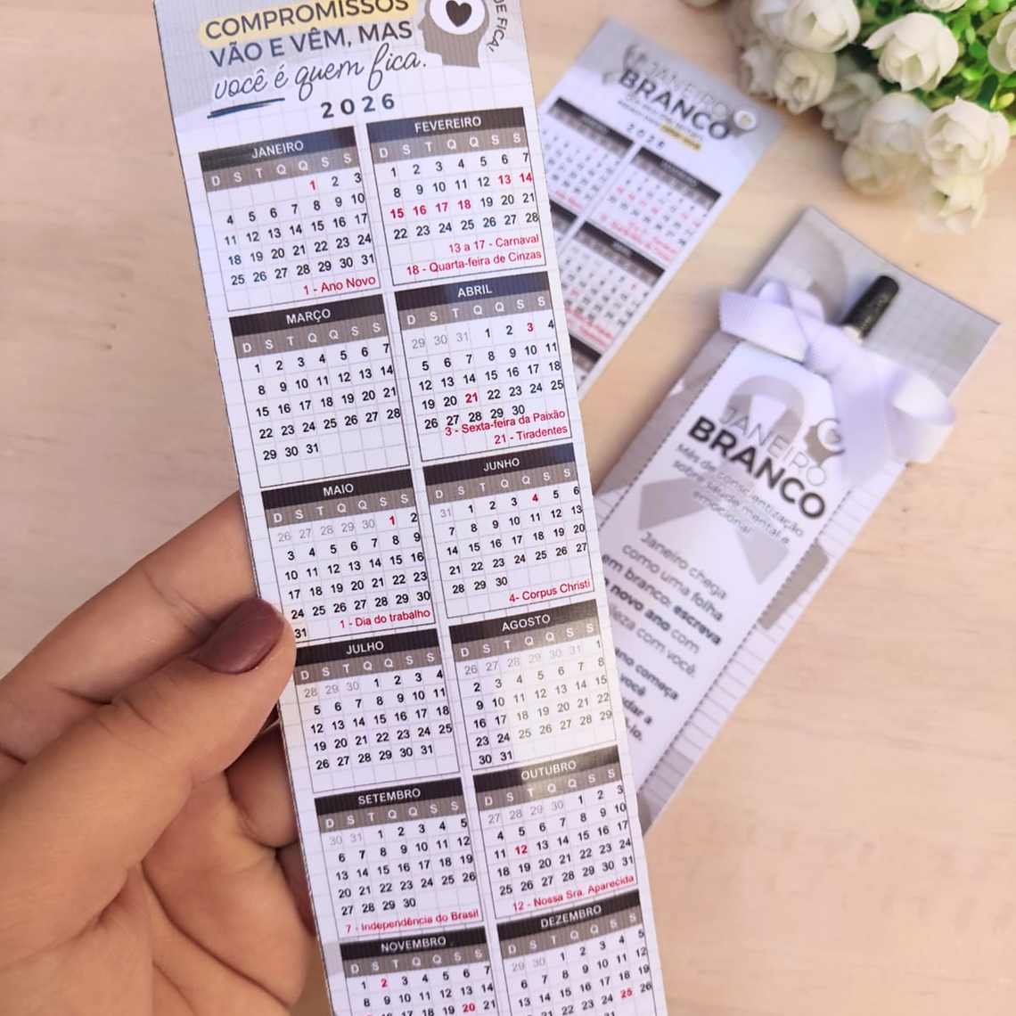 Arquivo Calendário Porta Lápis - Janeiro Branco 2