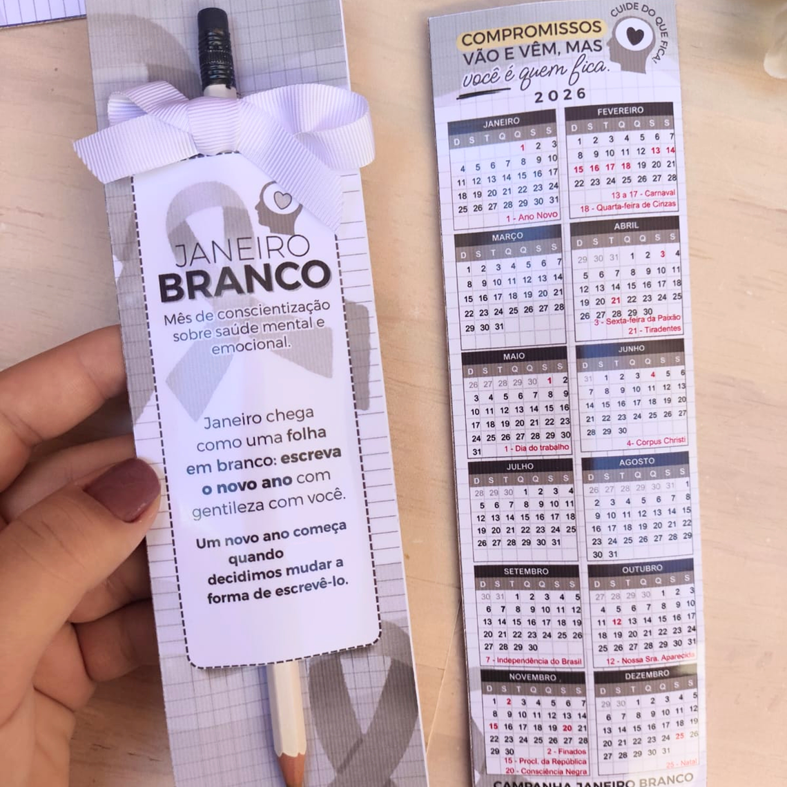 Arquivo Calendário Porta Lápis - Janeiro Branco 1