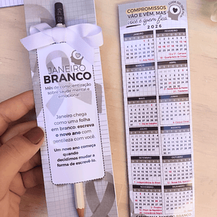 Arquivo Calendário Porta Lápis - Janeiro Branco