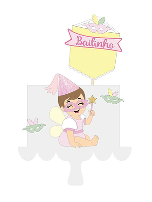 Arquivo Topo de Bolo Fadinha Baby Folia