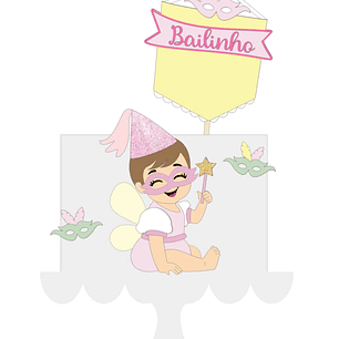 Arquivo Topo de Bolo Fadinha Baby Folia