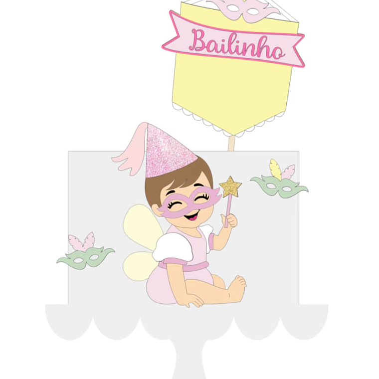 Arquivo Topo de Bolo Fadinha Baby Folia 1