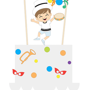 Arquivo Topo de Bolo Menino Samba Folia