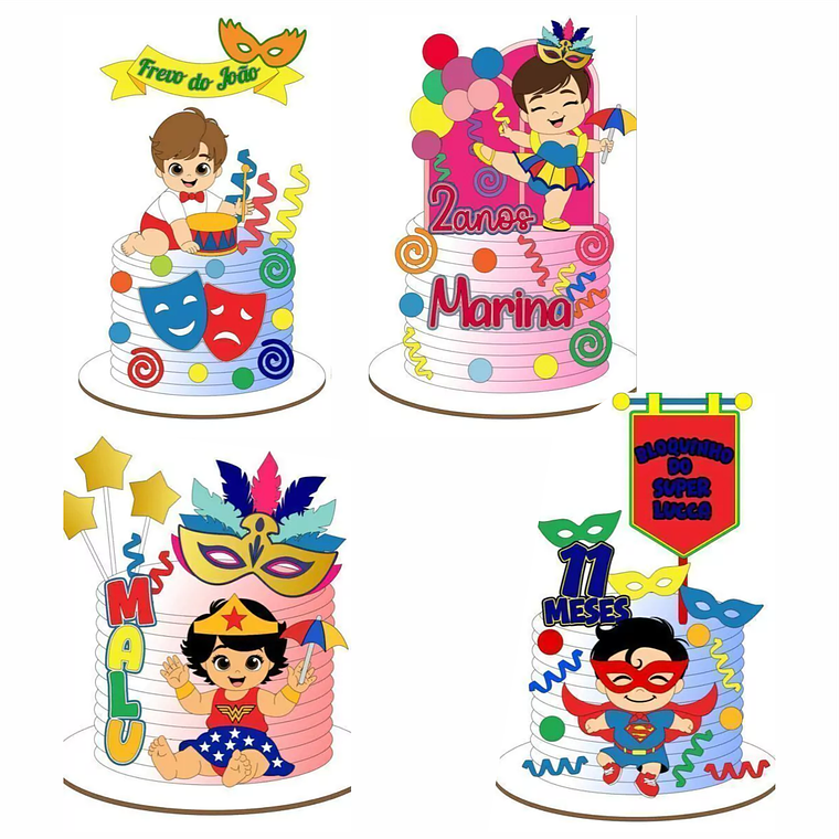 Arquivo Combo Topos de Bolo Carnaval Baby 1