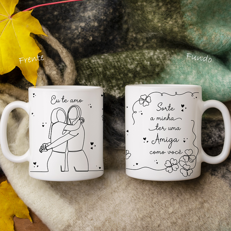 Arquivo Canecas de Amizade Minimalista -  6 modelos 1