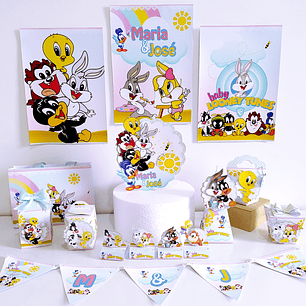 Arquivo de Corte Festa na Mesa Baby Looney Tunes