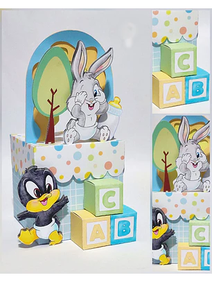 Centro de Mesa Festa Baby Looney Tunnes