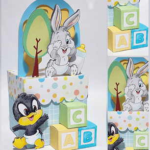 Centro de Mesa Festa Baby Looney Tunnes