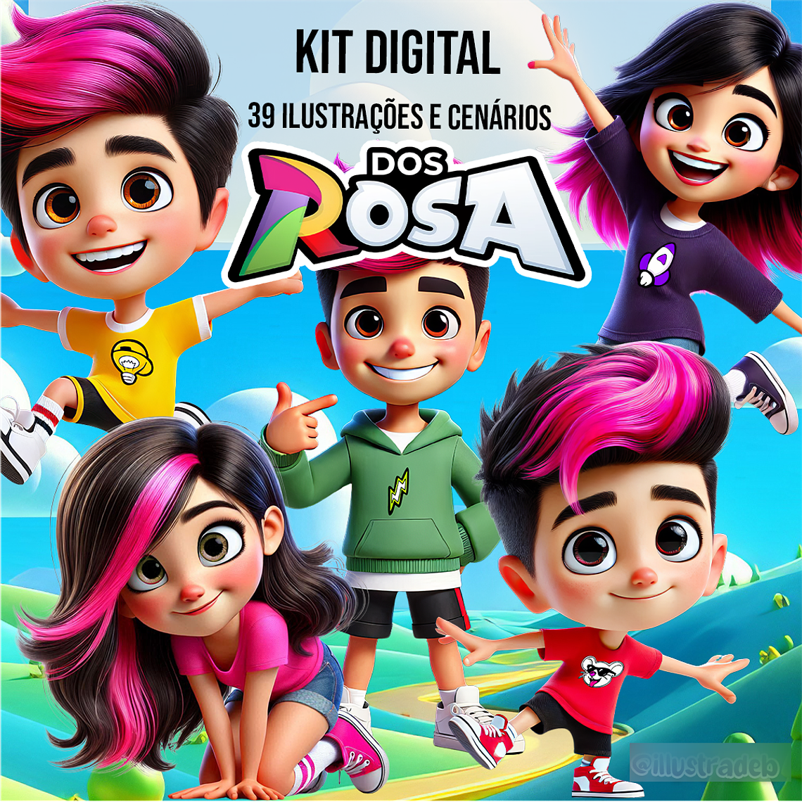 Kit Digital Dos Rosa 1