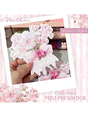 Arquivo Dia da Mulher Card Presilha Piranha