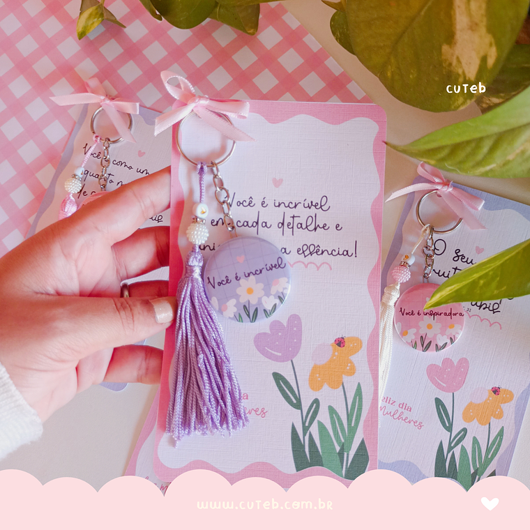 Arquivo chaveiros fofos floral 1