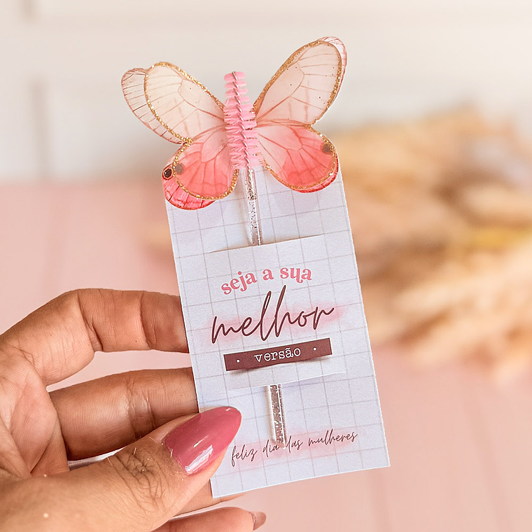 Card Lixa ou Escovinha de cílios Dia Da Mulher 2