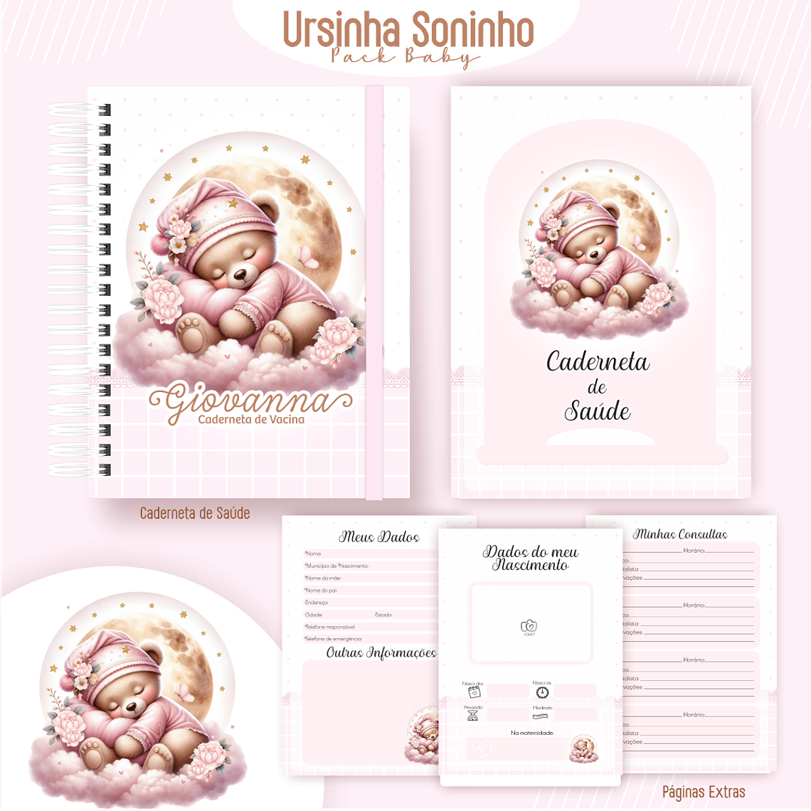 Arquivo Encadernação Baby Ursinha Soninho 4