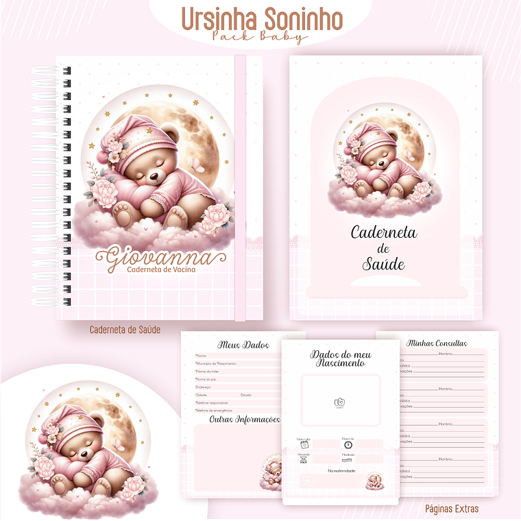 Arquivo Encadernação Baby Ursinha Soninho 4