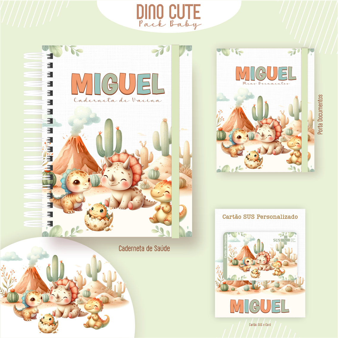 Arquivo Encadernação Baby Dino Cute 2