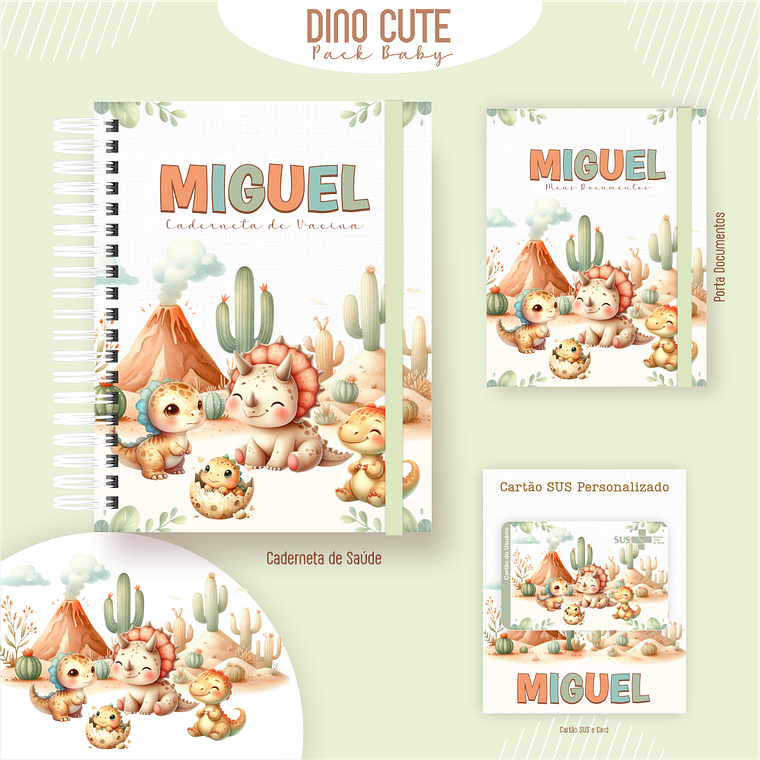 Arquivo Encadernação Baby Dino Cute 2