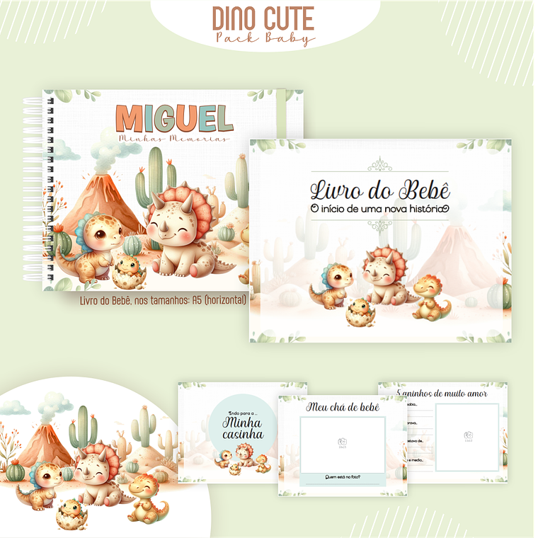Arquivo Encadernação Baby Dino Cute 3