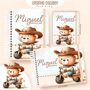 Arquivo Encadernação Baby Ursinho Cowboy