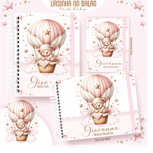 Arquivo Encadernação Baby Ursinha no Balão