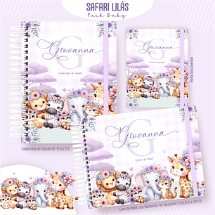 Arquivo Encadernação Baby Safari Lilás