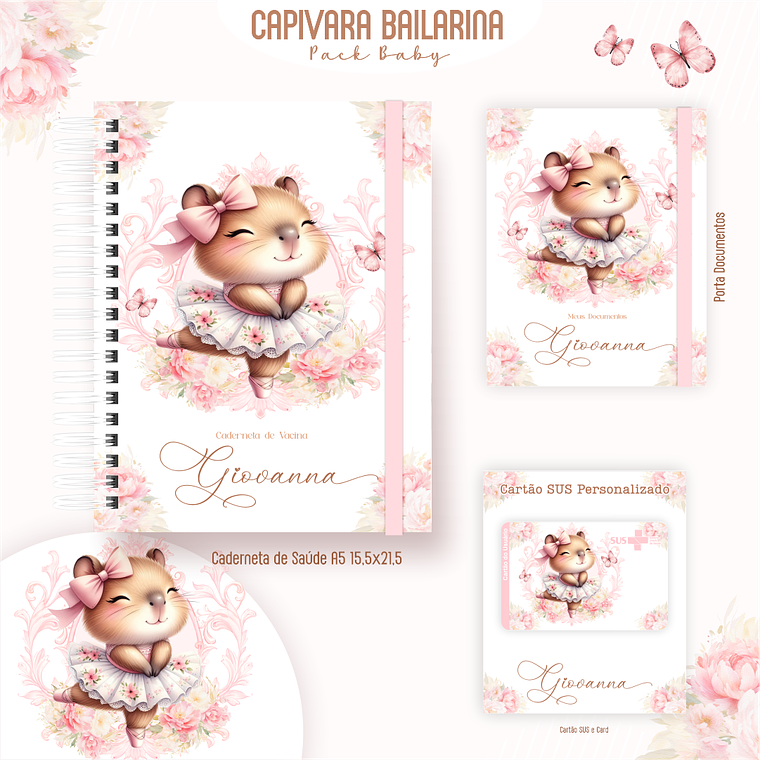 Arquivo Encadernação Baby Capivara Bailarina 3