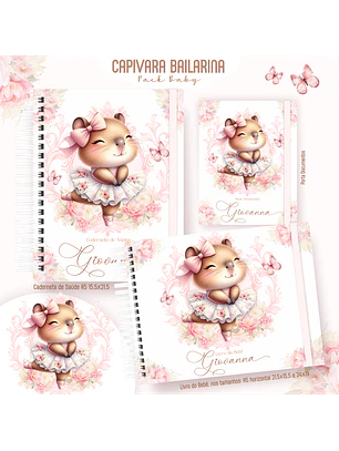 Arquivo Encadernação Baby Capivara Bailarina