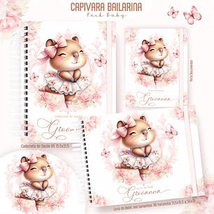 Arquivo Encadernação Baby Capivara Bailarina