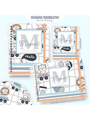 Arquivo Encadernação Baby Bichinhos Minimalistas