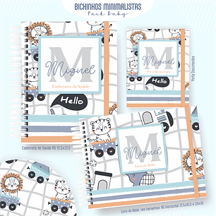 Arquivo Encadernação Baby Bichinhos Minimalistas