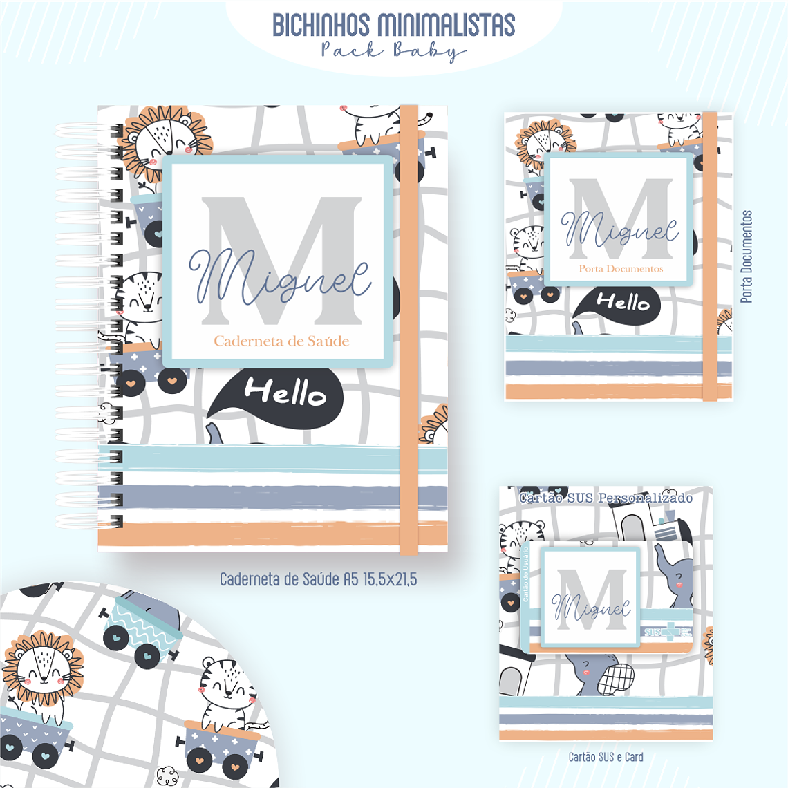 Arquivo Encadernação Baby Bichinhos Minimalistas 2