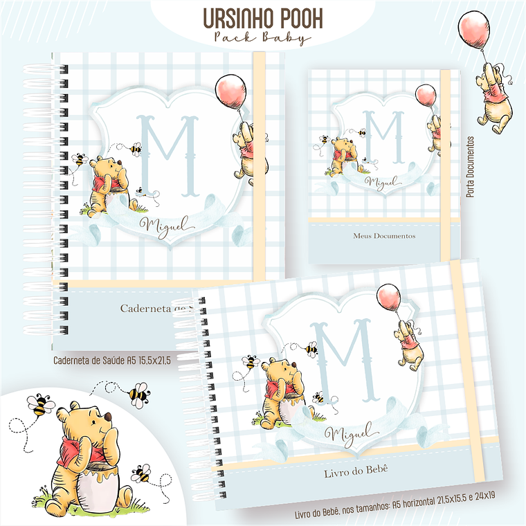 Arquivo Encadernação Baby Ursinho Pooh 1