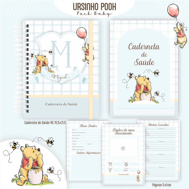 Arquivo Encadernação Baby Ursinho Pooh 3