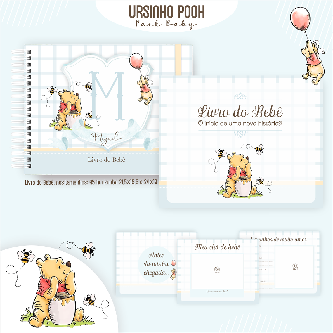 Arquivo Encadernação Baby Ursinho Pooh 4