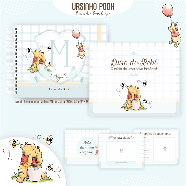 Arquivo Encadernação Baby Ursinho Pooh 4