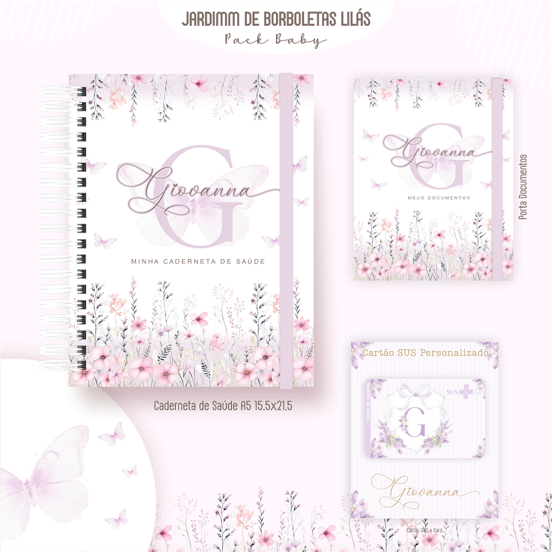 Arquivo Encadernação Baby Jardim de Borboletas Lilás 2