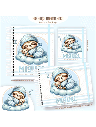 Arquivo Encadernação Baby Preguiça dormindo