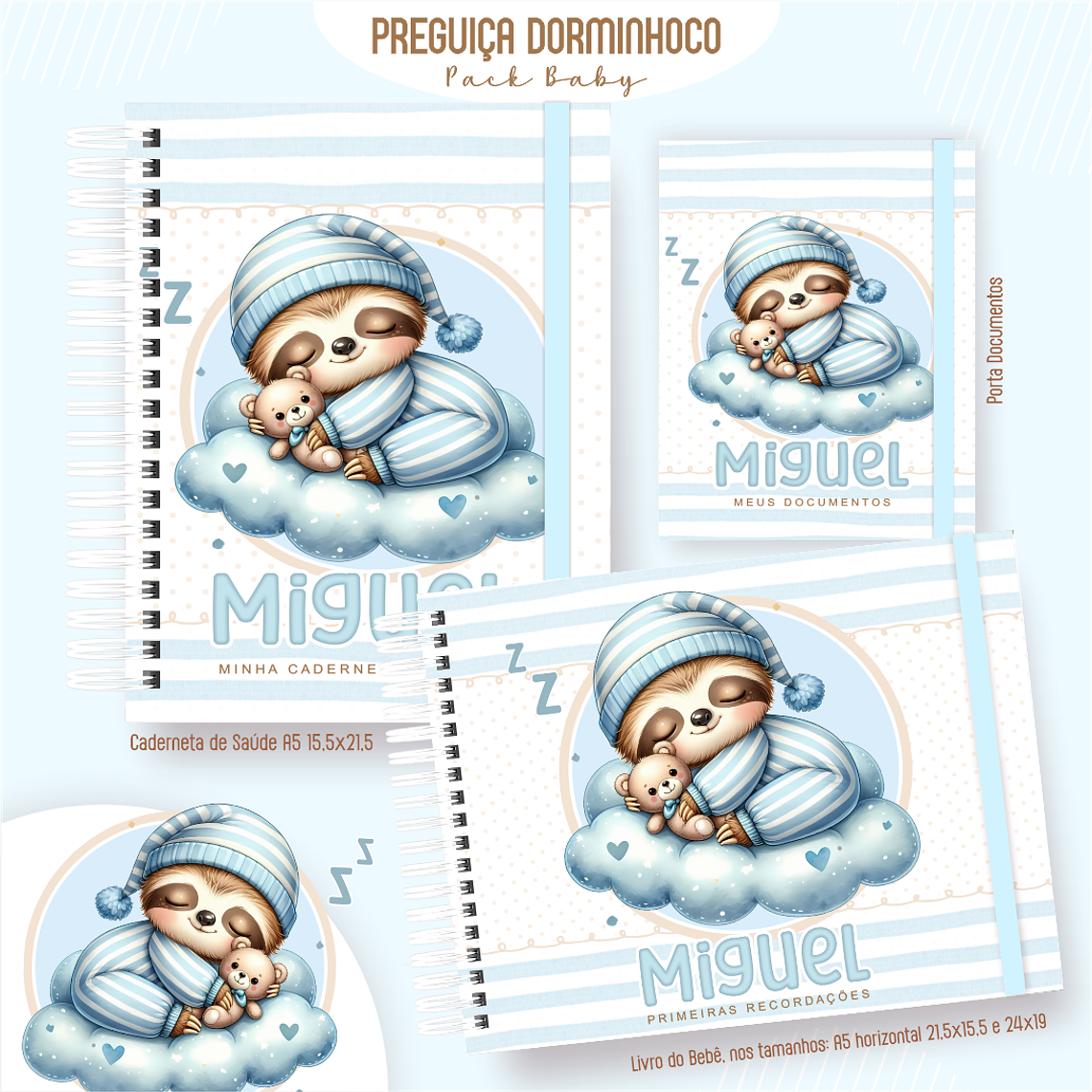 Arquivo Encadernação Baby Preguiça dormindo 1