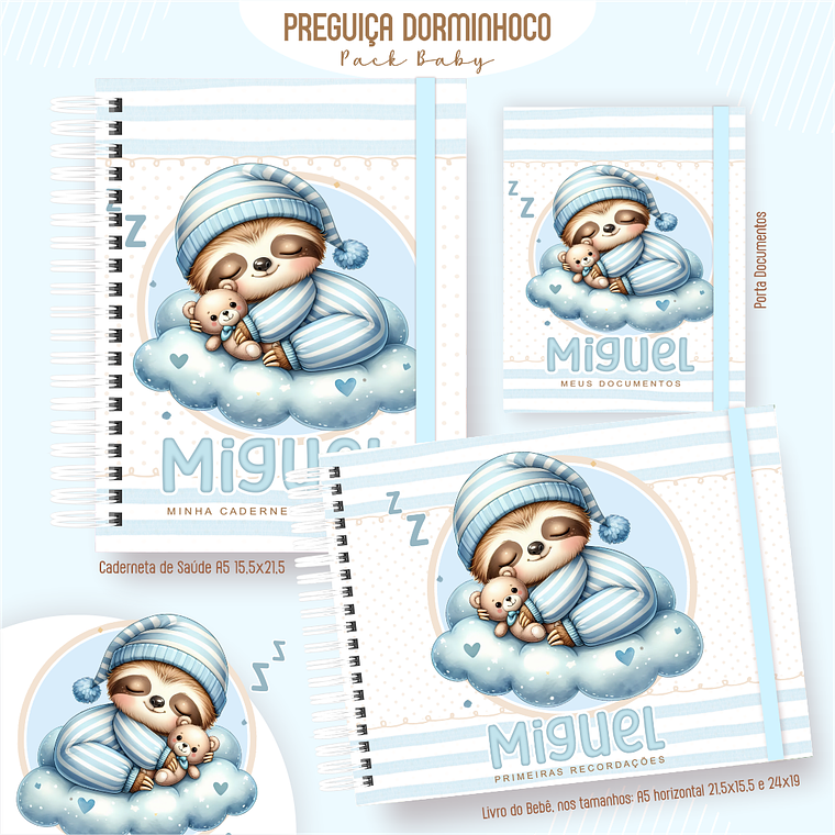 Arquivo Encadernação Baby Preguiça dormindo 1